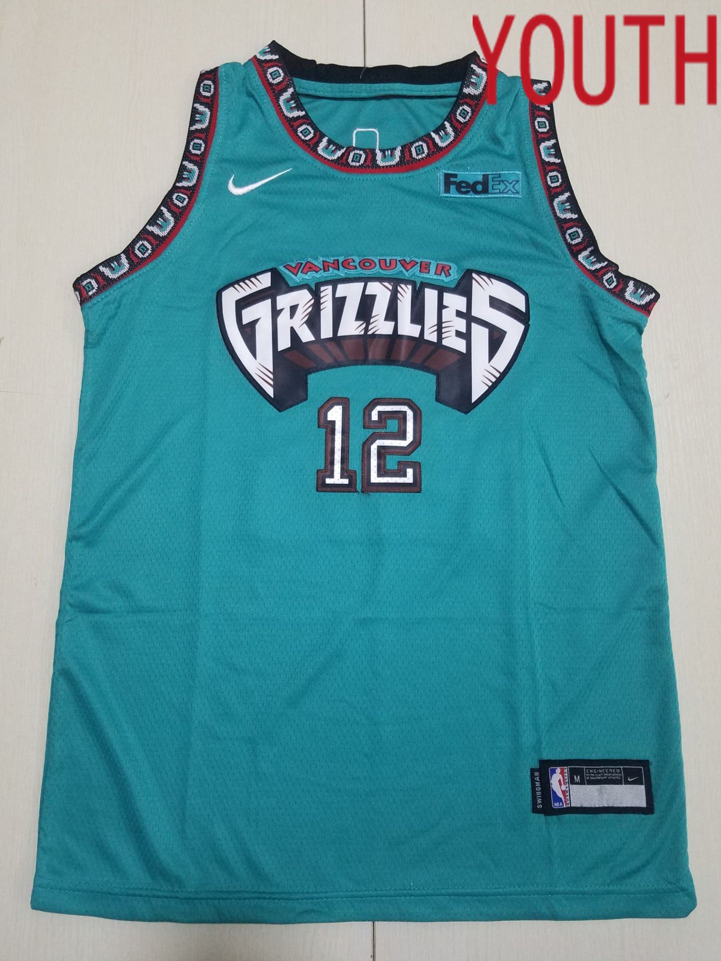 Youth Memphis Grizzlies #12 Morant Green Nike 2022 NBA Jersey